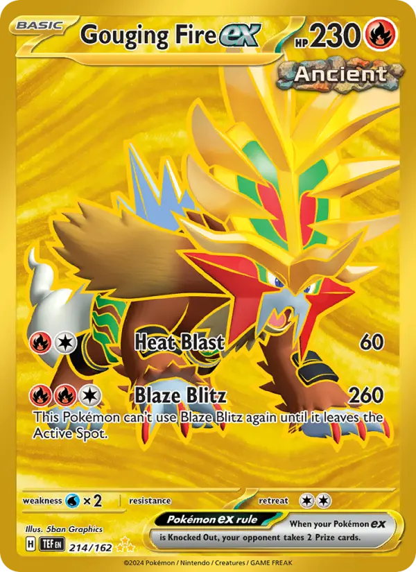 Gouging Fire ex, Pokémon card