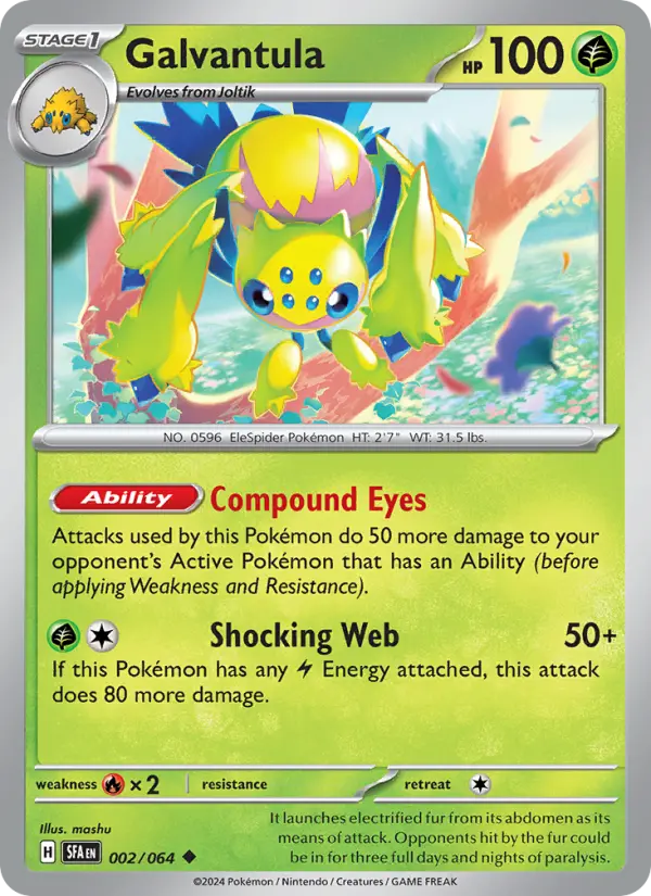 Galvantula, Pokémon card