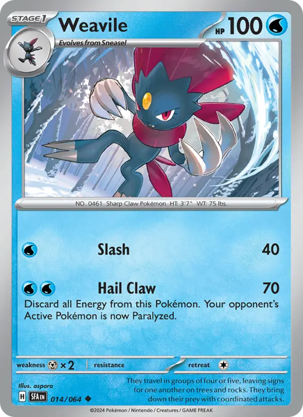Weavile, Pokémon card