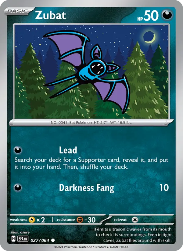 Zubat, Pokémon card