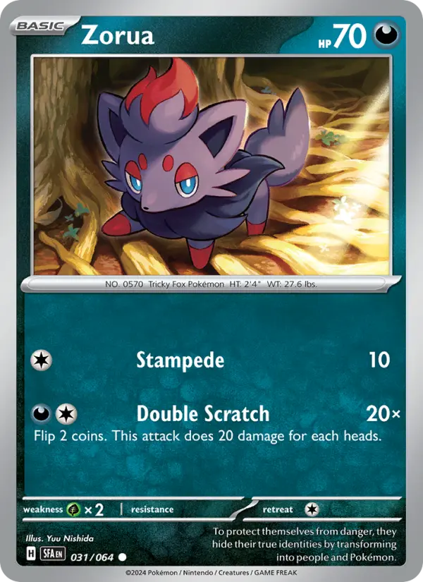 Zorua, Pokémon card