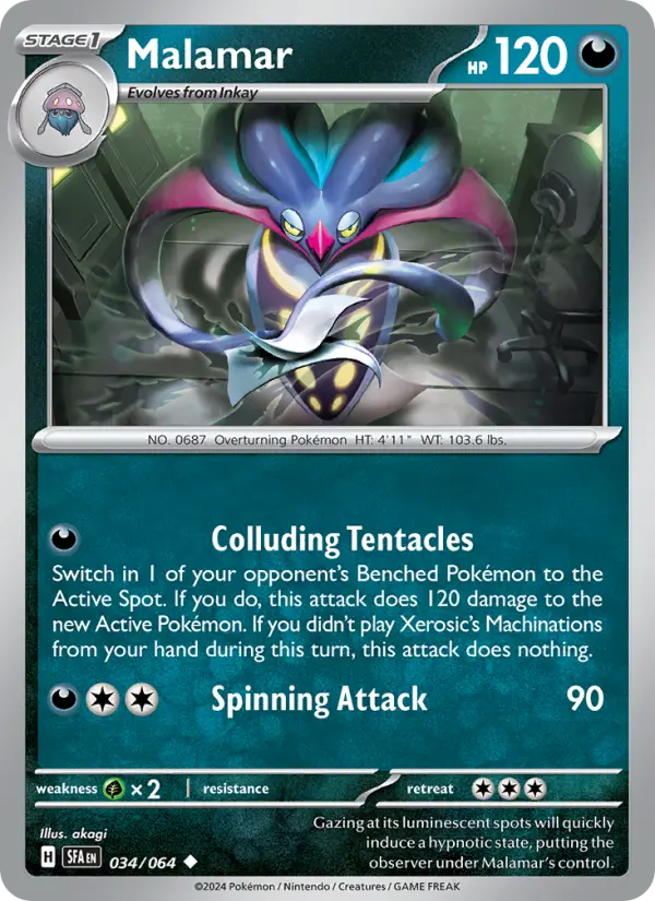 Malamar, Pokémon card
