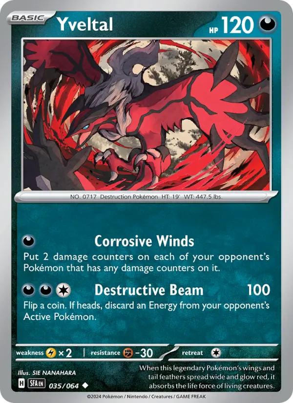 Yveltal, Pokémon card