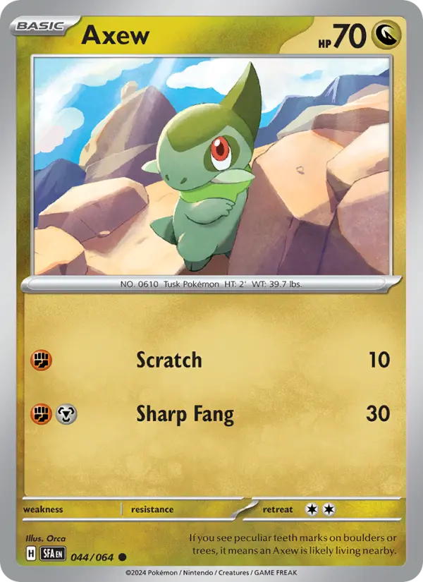 Axew, Pokémon card