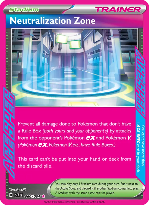 Neutralization Zone, Pokémon card