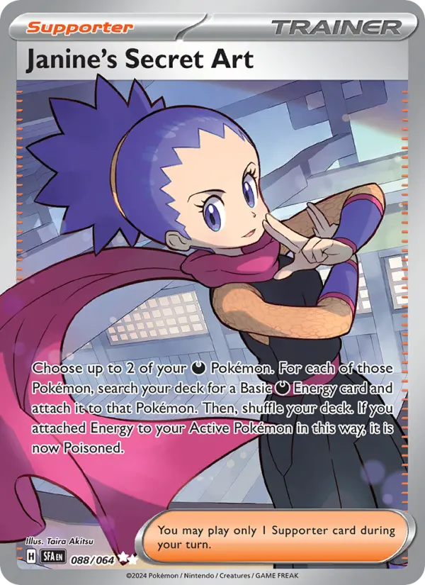 Janine's Secret Art, Pokémon card