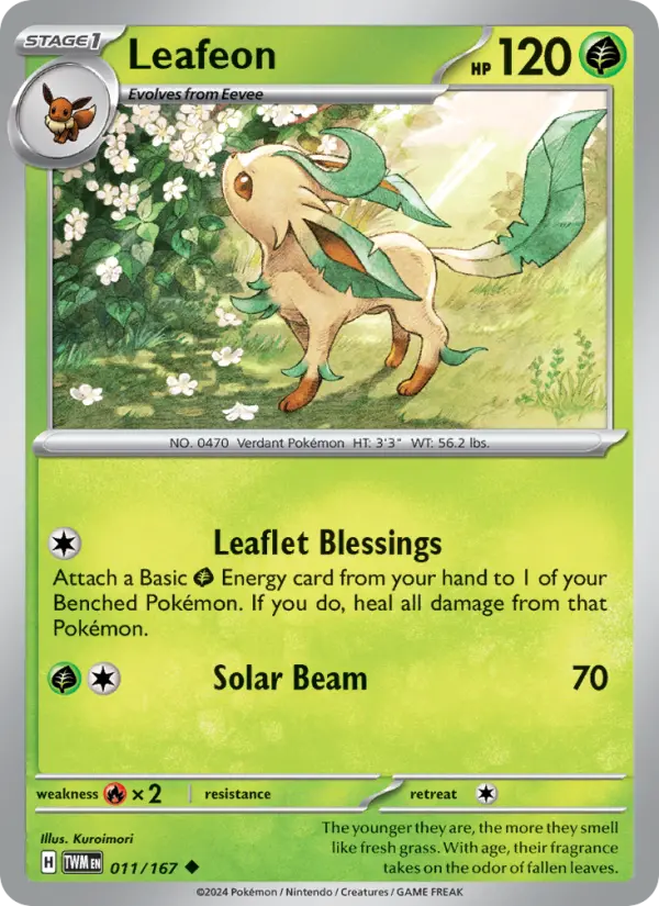 Leafeon, Pokémon card