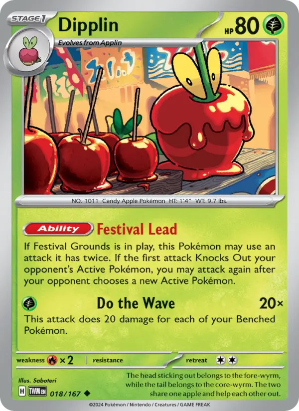 Dipplin, Pokémon card