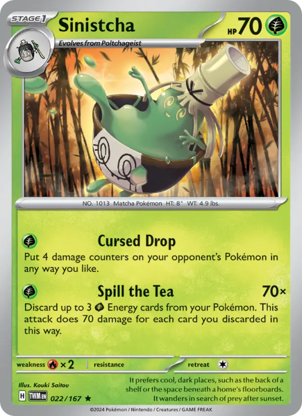 Sinistcha, Pokémon card
