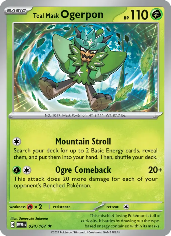 Teal Mask Ogerpon, Pokémon card
