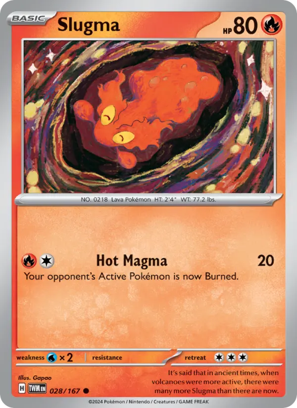 Slugma, Pokémon card