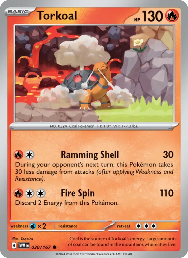 Torkoal, Pokémon card