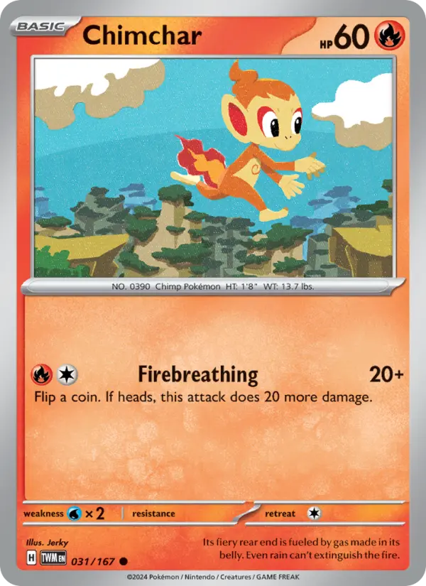 Chimchar, Pokémon card