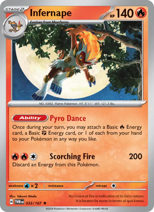 Infernape, Pokémon card