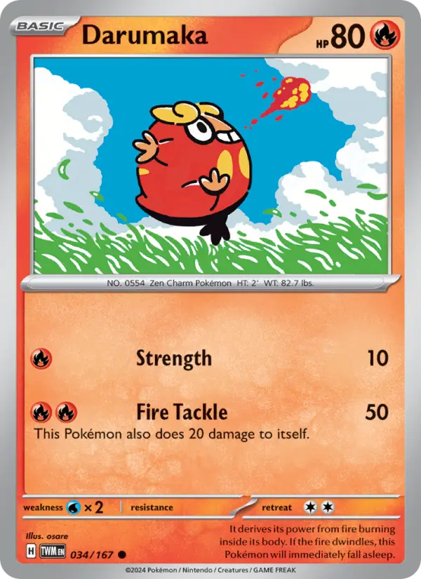 Darumaka, Pokémon card