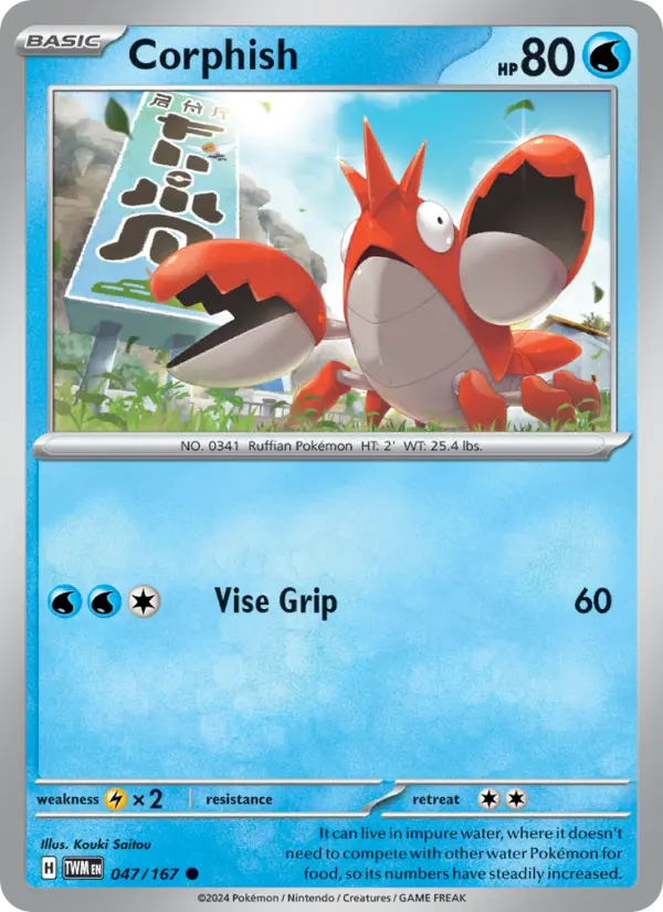 Corphish, Pokémon card