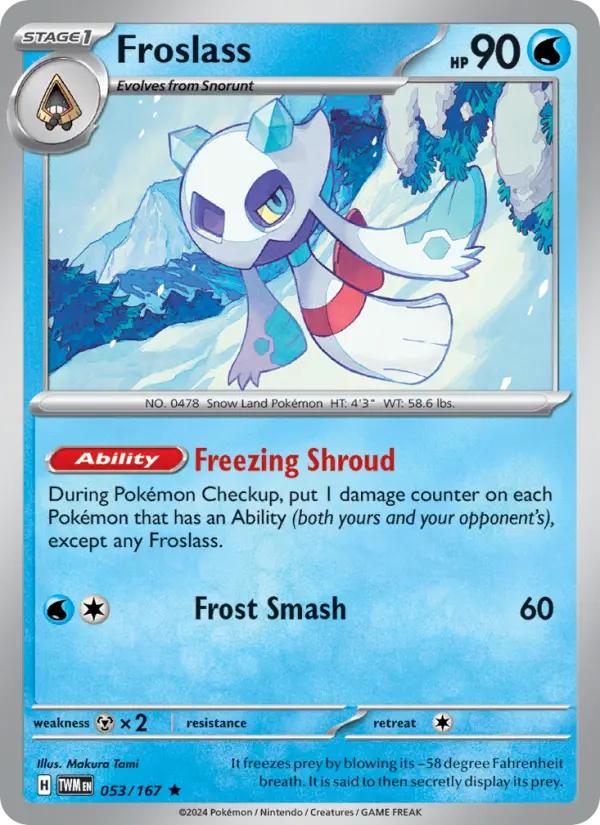Froslass, Pokémon card