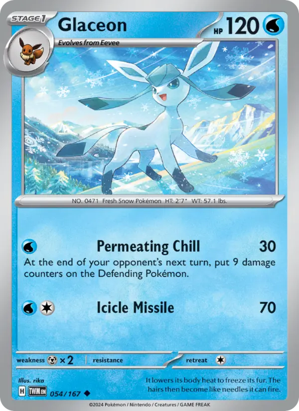 Glaceon, Pokémon card
