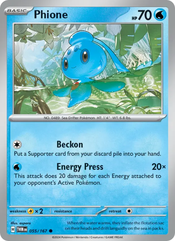 Phione, Pokémon card