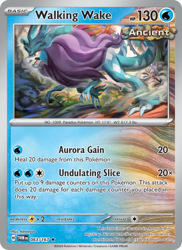 Walking Wake, Pokémon card