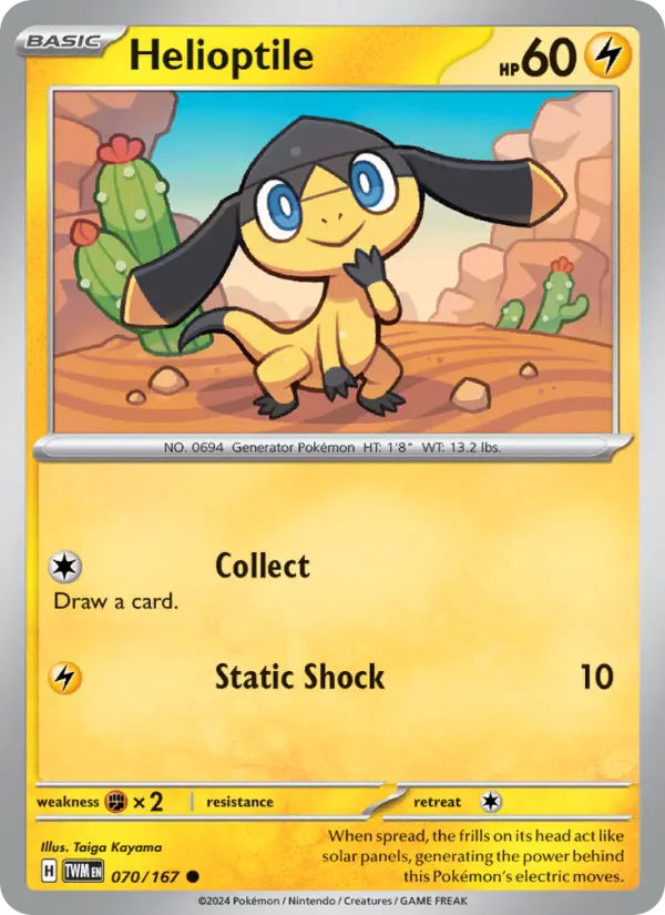 Helioptile, Pokémon card