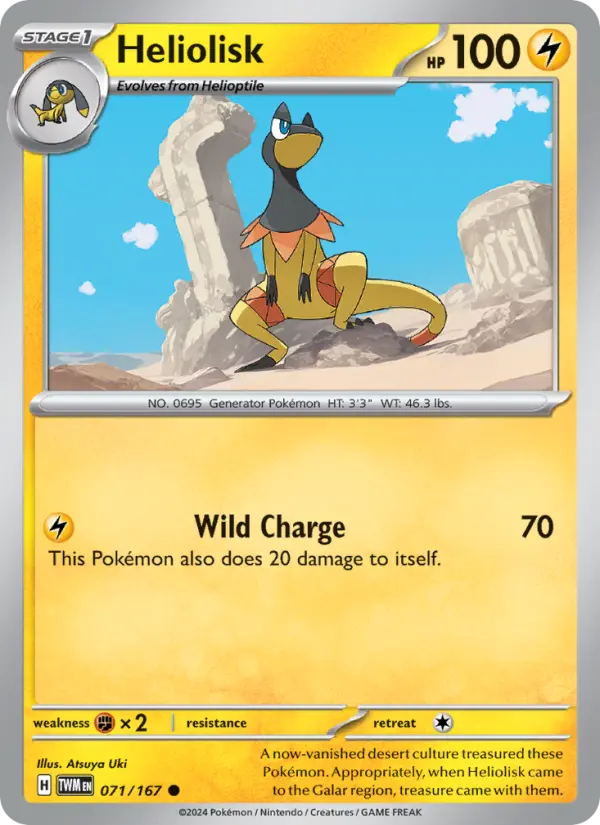 Heliolisk, Pokémon card