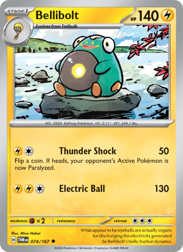 Bellibolt, Pokémon card