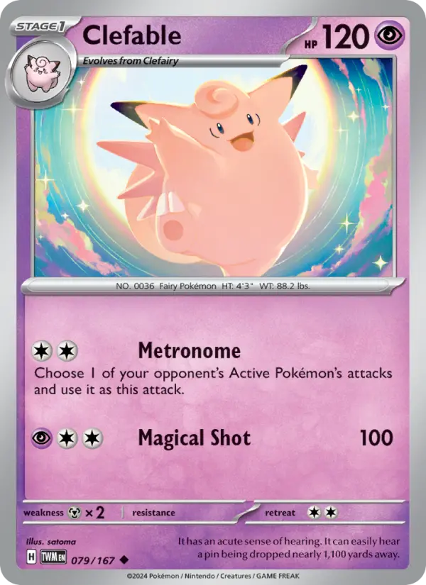 Clefable, Pokémon card
