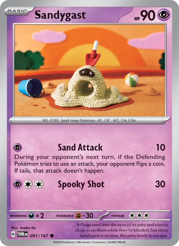 Sandygast, Pokémon card