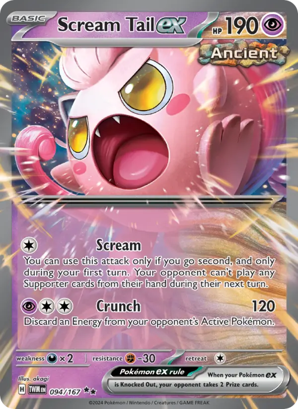 Scream Tail ex, Pokémon card
