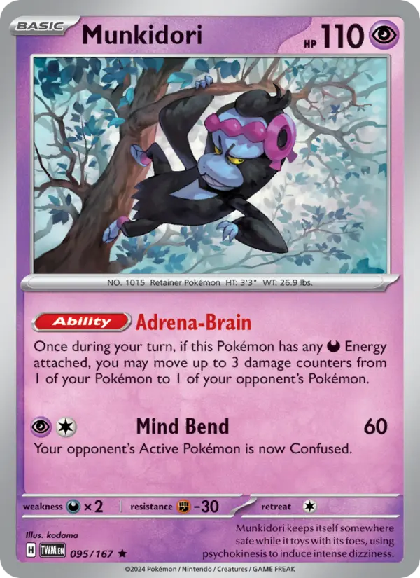 Munkidori, Pokémon card