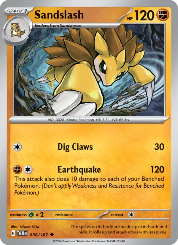 Sandslash, Pokémon card