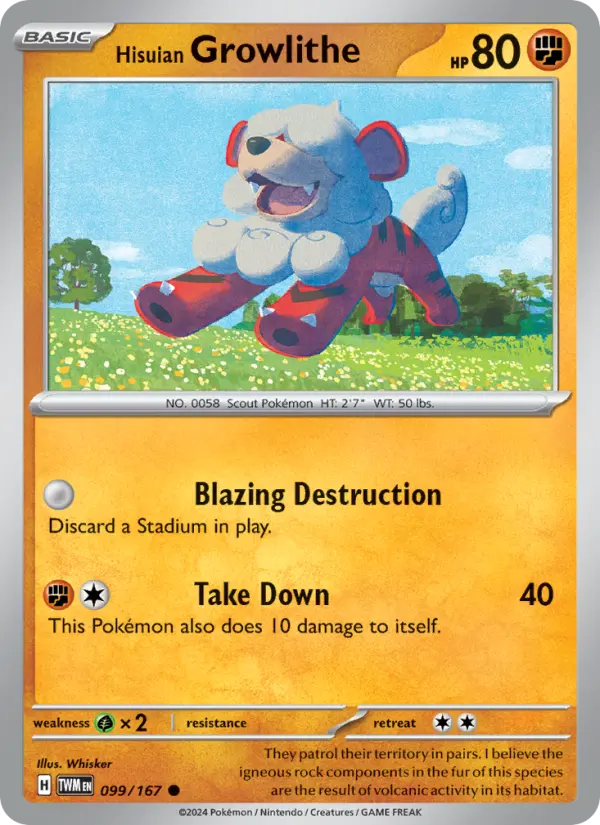 Hisuian Growlithe, Pokémon card