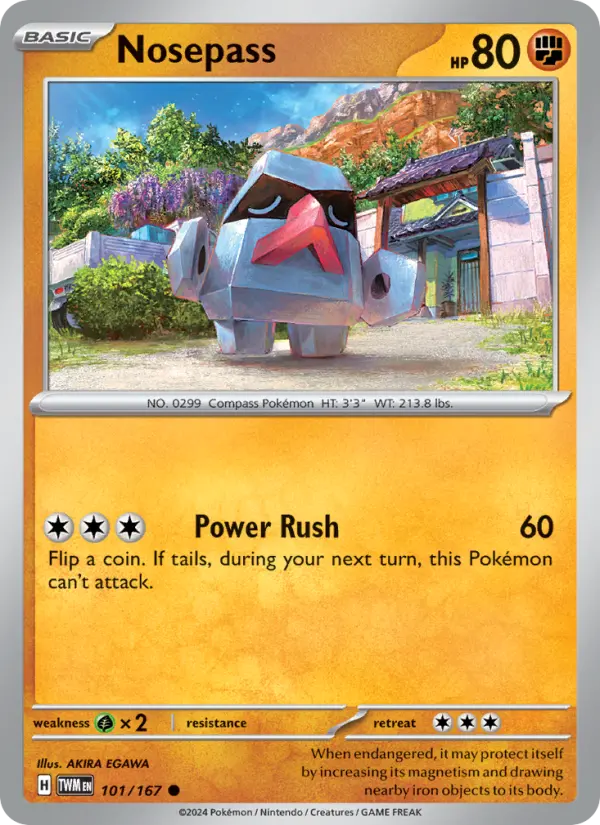 Nosepass, Pokémon card