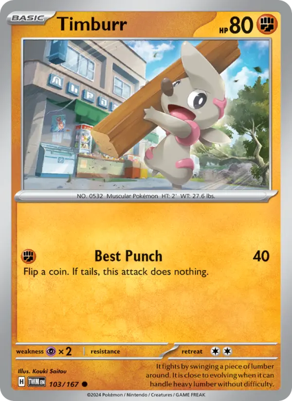 Timburr, Pokémon card