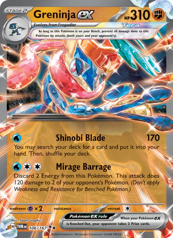 Greninja ex, Pokémon card