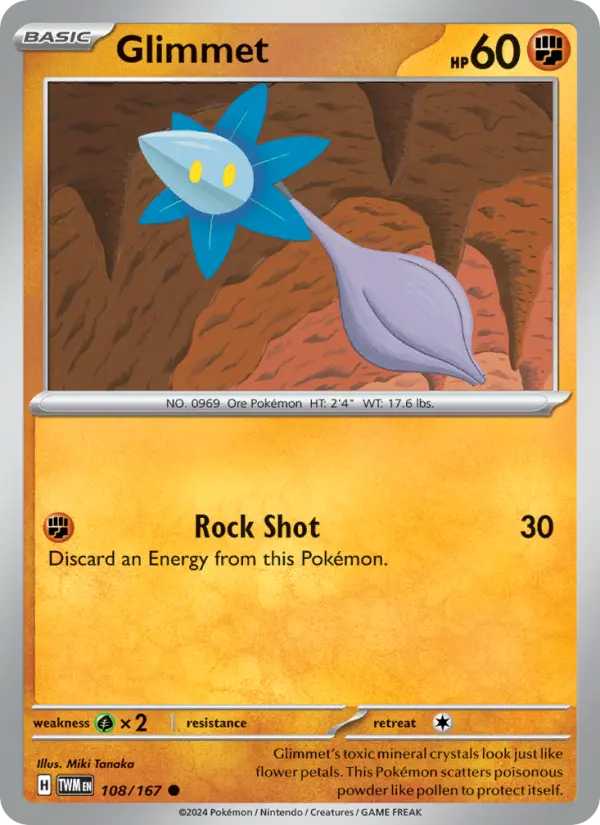 Glimmet, Pokémon card