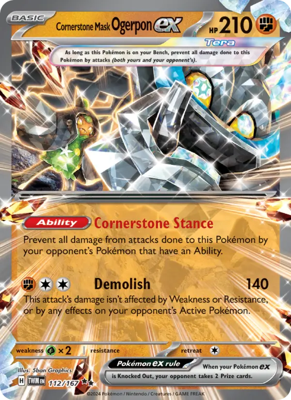Cornerstone Mask Ogerpon ex, Pokémon card