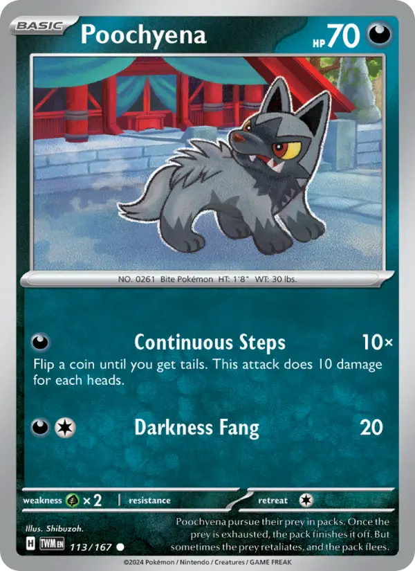 Poochyena, Pokémon card