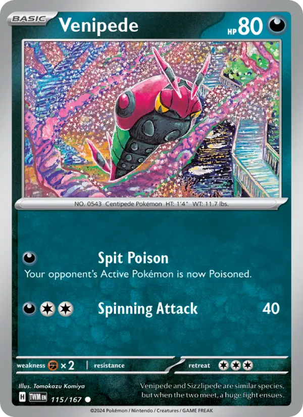 Venipede, Pokémon card