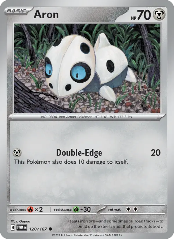 Aron, Pokémon card