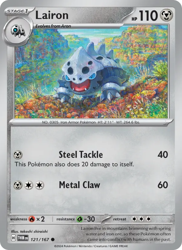 Lairon, Pokémon card