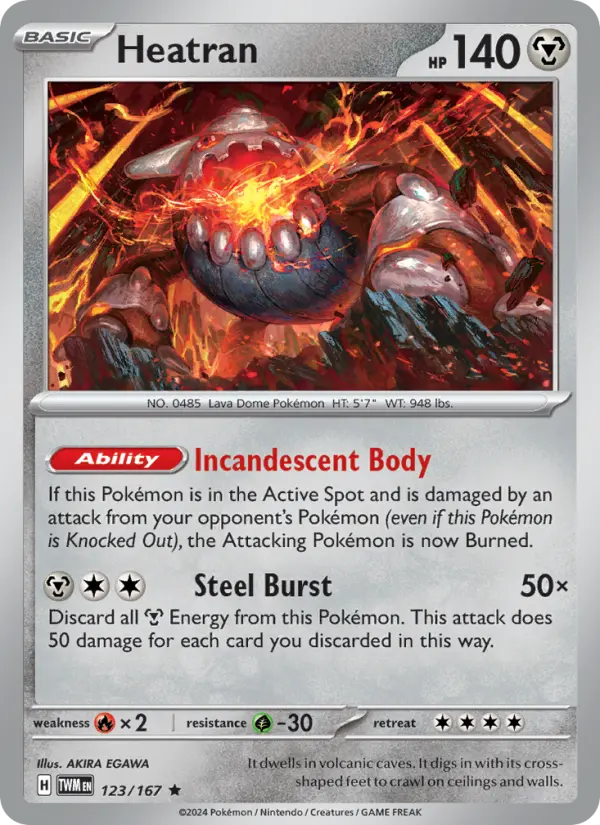 Heatran, Pokémon card