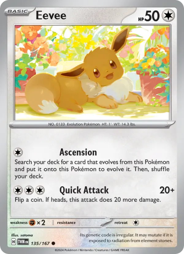 Eevee, Pokémon card
