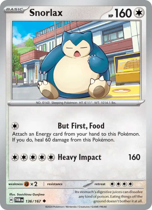 Snorlax, Pokémon card