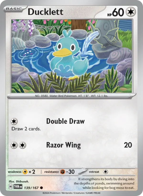 Ducklett, Pokémon card