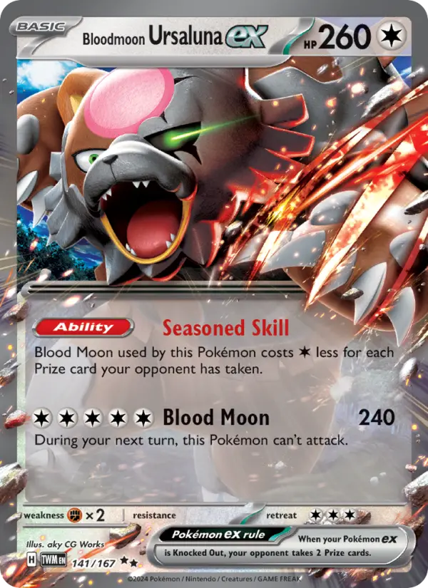 Bloodmoon Ursaluna ex, Pokémon card
