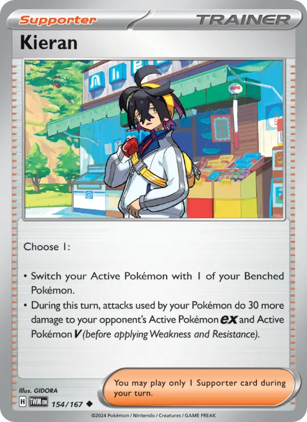 Kieran, Pokémon card