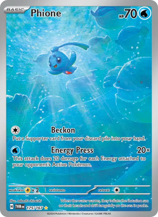 Phione, Pokémon card