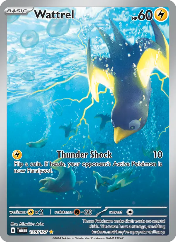 Wattrel, Pokémon card